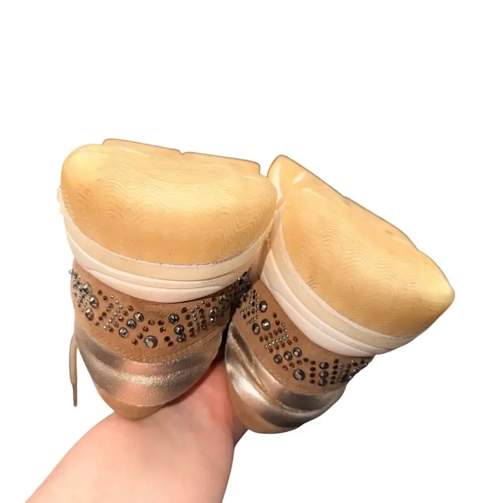 Vince Camuto Tonnidie Sneakers Womens 9 Studded Platform Leather Shoes